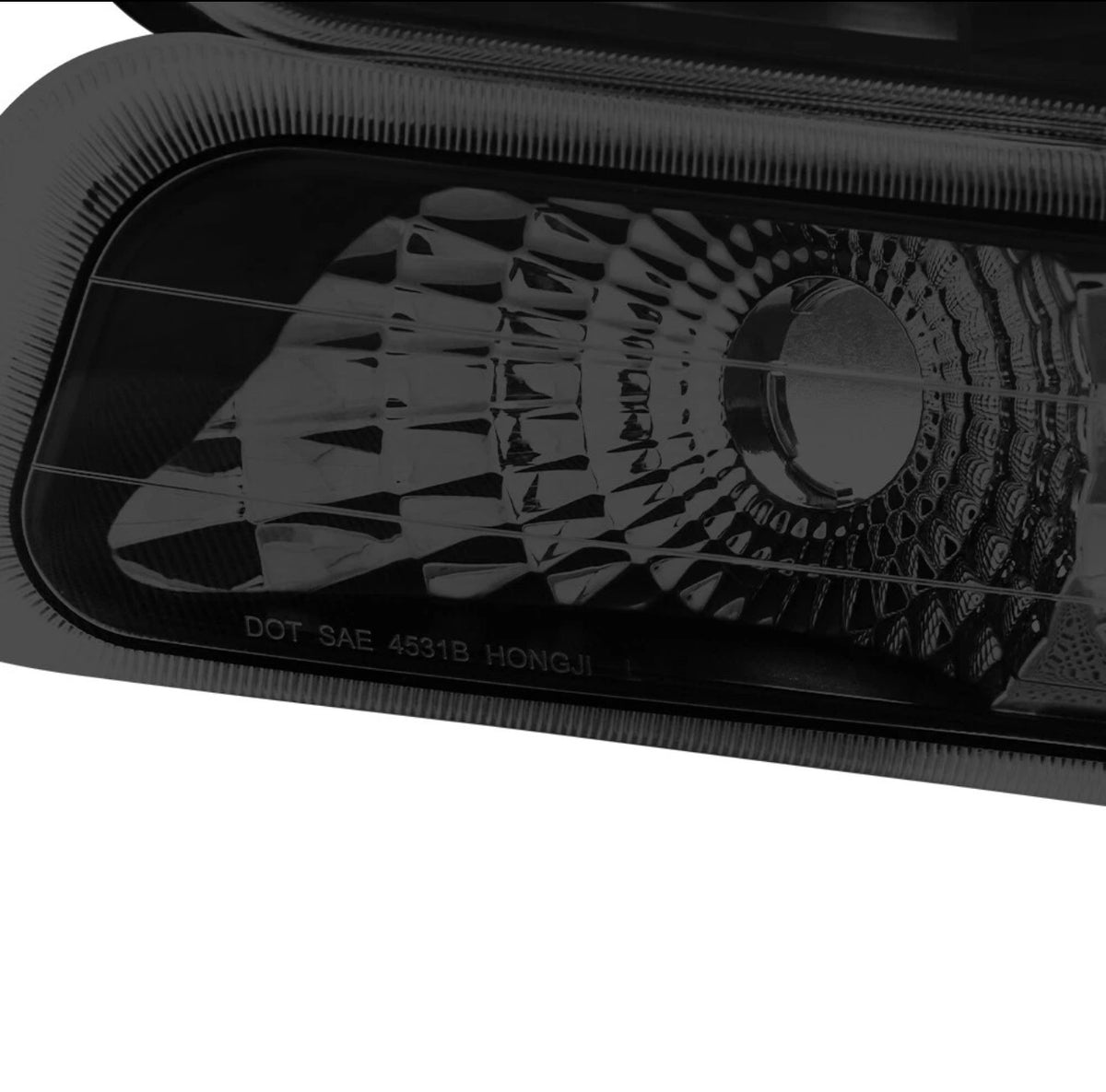 Black Headlights Fit For 1999-2002 Chevy Silverado 2000-2006 Tahoe Suburban 1500/Smoke lens+Black housing+Clear corner INCOMPLETE