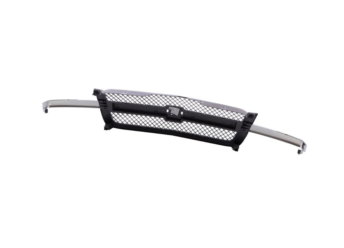 Grille w/Chrome Molding Center Bar For 03-07 Silverado 1500 2500 3500 Avalanche