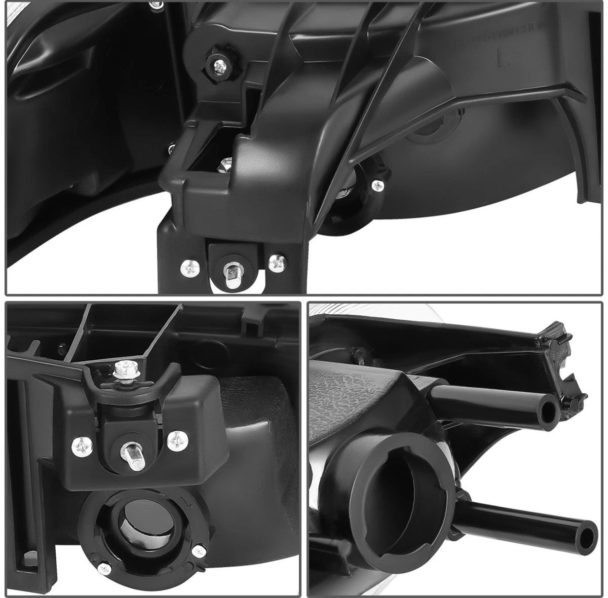 Fit 99-06 Silverado Suburban Tahoe Black C-Shape LED DRL Headlights +Bumper Lamp