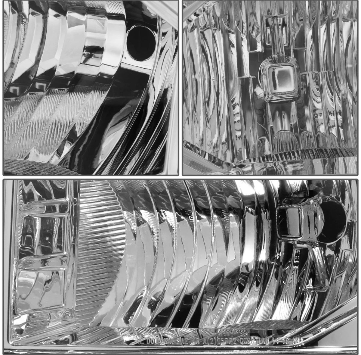 Fit 2014-2015 Chevy Silverado Pair Chrome Housing Clear Side Headlight/Lamp Set