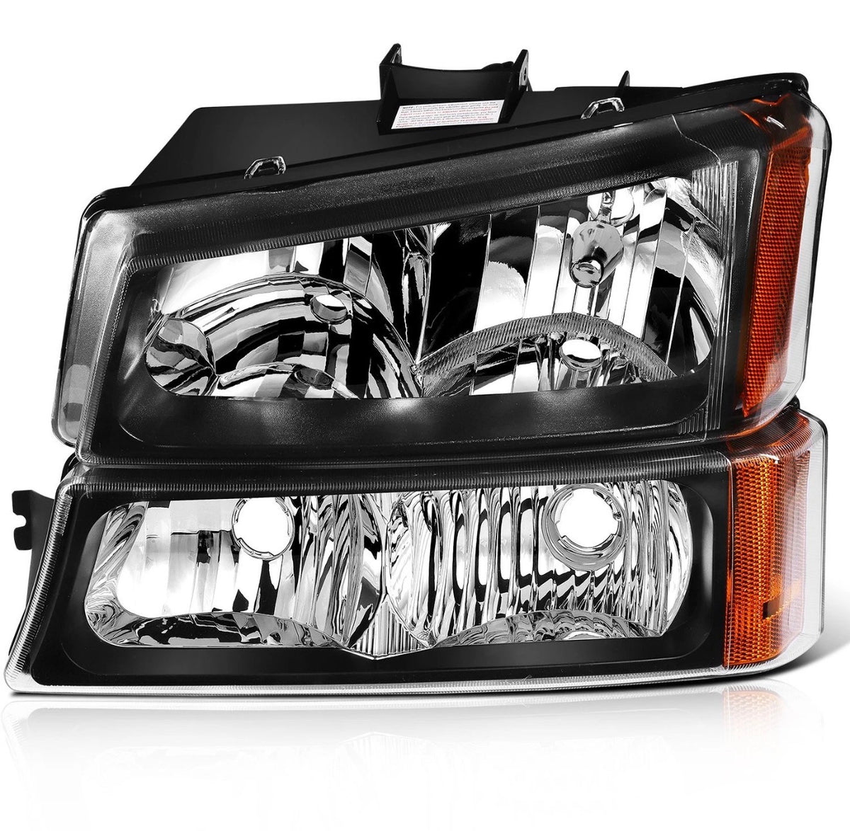 For 2003-2006 Chevy Silverado Avalanche 1500 2500 w/Amber Headlights Assembly