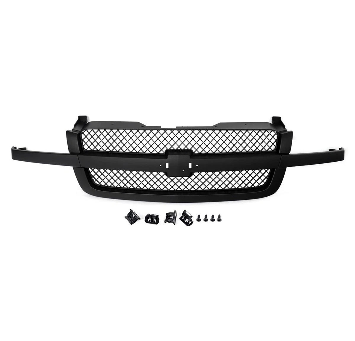 Matte Black SS Front Grille Assembly Fit For 2003-2007 Chevrolet Silverado 1500