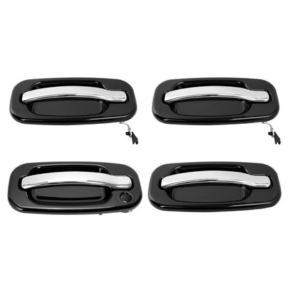 Outside Door Handles W/O Keyhole For Silverado Tahoe Sierra 99-06 4Pcs Painted