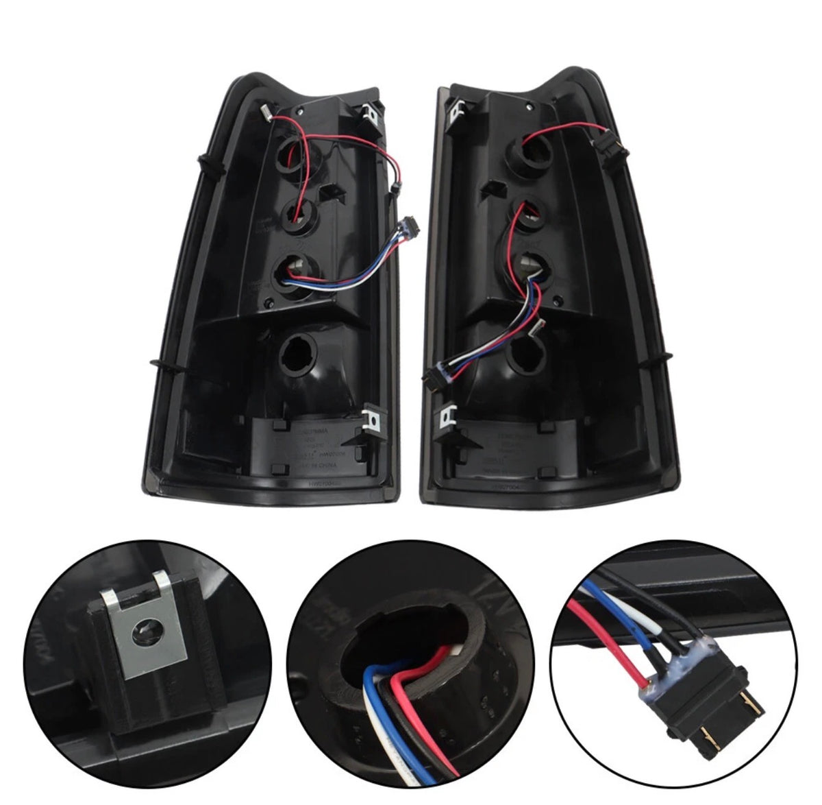 Black LED Tail Lights For Chevy Silverado GMC Sierra 1500 2500HD 3500 2003-2006