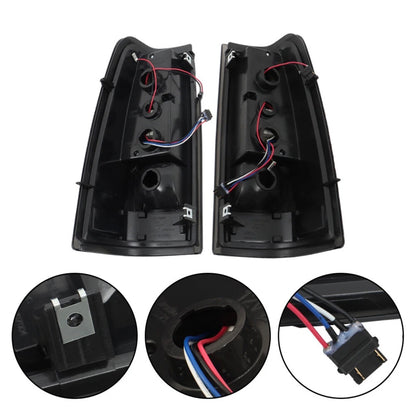 Black LED Tail Lights For Chevy Silverado GMC Sierra 1500 2500HD 3500 2003-2006