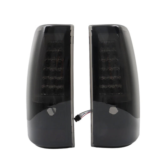 Black LED Tail Lights For Chevy Silverado GMC Sierra 1500 2500HD 3500 2003-2006