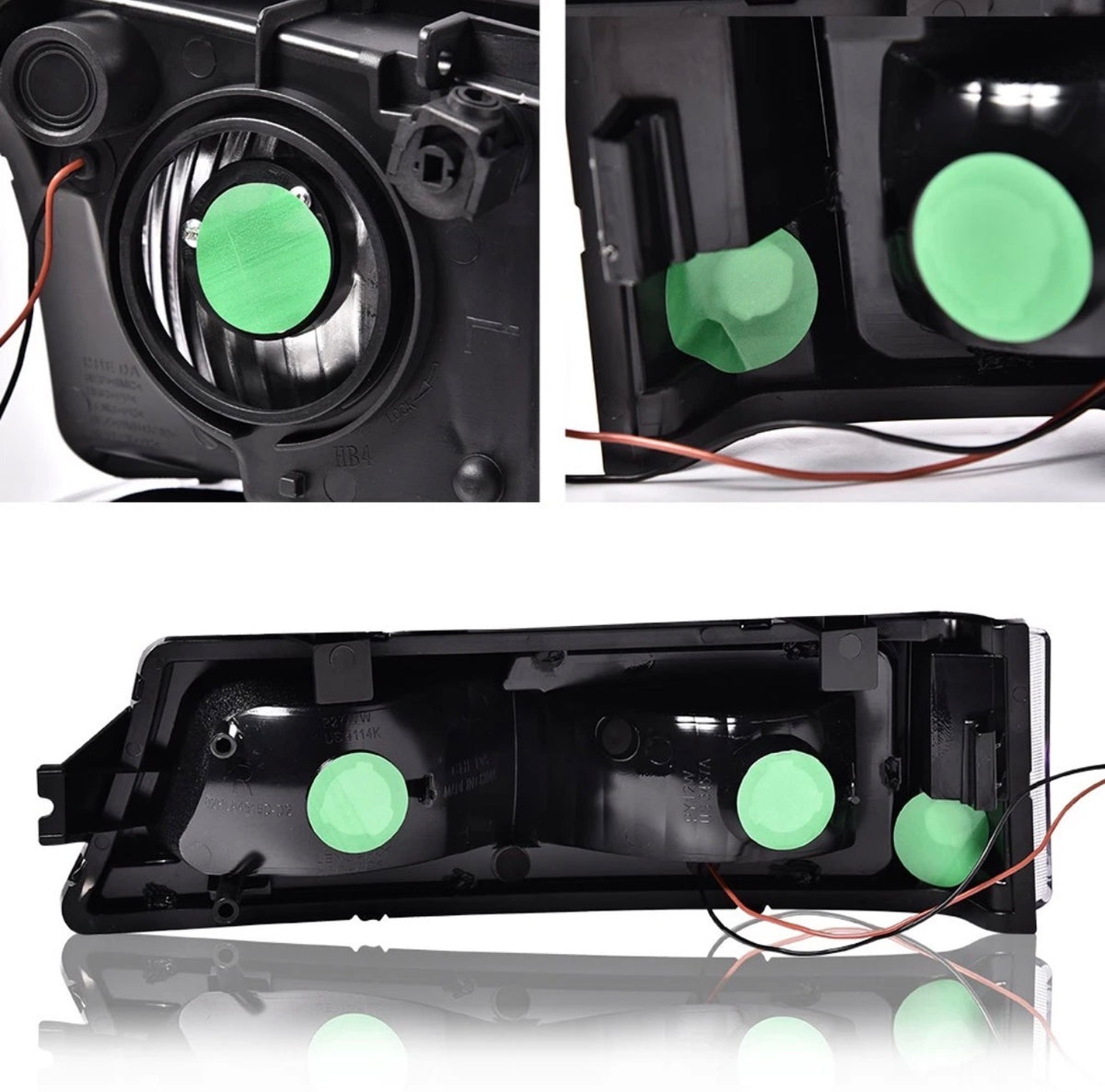 LED DRL Smoke Headlights Bumper Lamps Fit 2003-2007 Chevy Silverado Avalanche